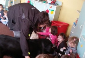 Zajęcia edukacyjne z psami w P18