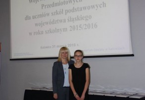 Gabriela Deja - Laureatka w Wojewódzkim Konkursie Przedmiotowym z Matematyki - SP 1
