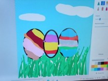 Dziś klasa 3a rozgryzała program Paint 3d..niektórym udało się stworzyć wielkanocne kartki!!