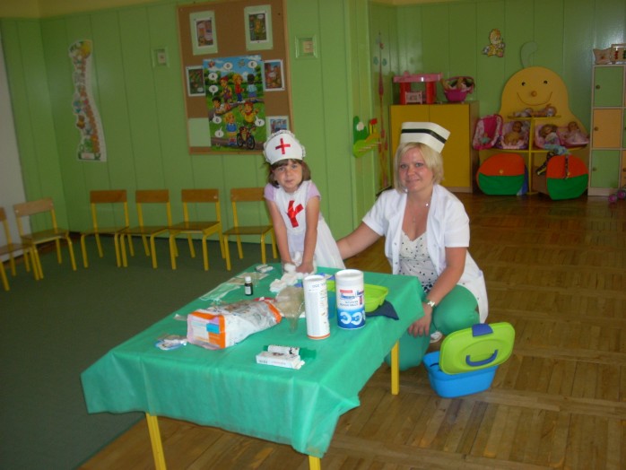 Martusia z mamą pielęgniarką