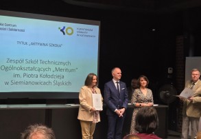 Tytuł Aktywna szkoła” dla ZSTiO „MERITUM” i wyróżnienie dla Wojciecha Jałowieckiego w wojewódzkim…