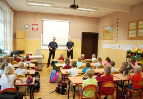 Wizyta policjantów w klasie 1a z SP13