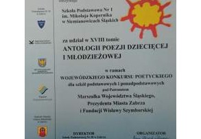 Sukcesy literackie uczniów SP 1