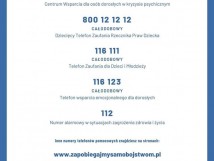 Na prośbę Departamentu Wychowania i Edukacji Włączającej udostępniamy informację o numerach…