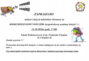 Serdecznie zapraszamy na niezwykły wieczór do SP 6