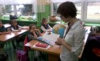 Wyjątkowy gość na zajęciach czytelniczych w klasie 1e.