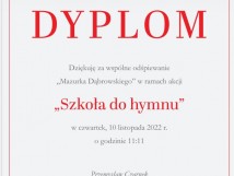 Szkoła do hymnu