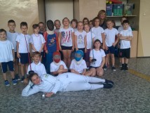 Klasa III b i lekcja szermierki z mistrzynią Śląska i Polski