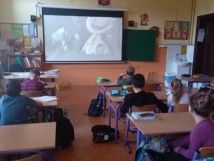 Uczniowie klas 1-3 uczestniczyli dzisiaj w projekcie iTeatr dla szkół.